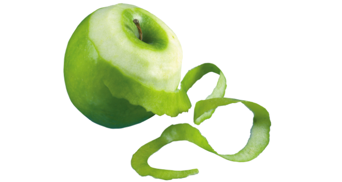 Apple with peel
